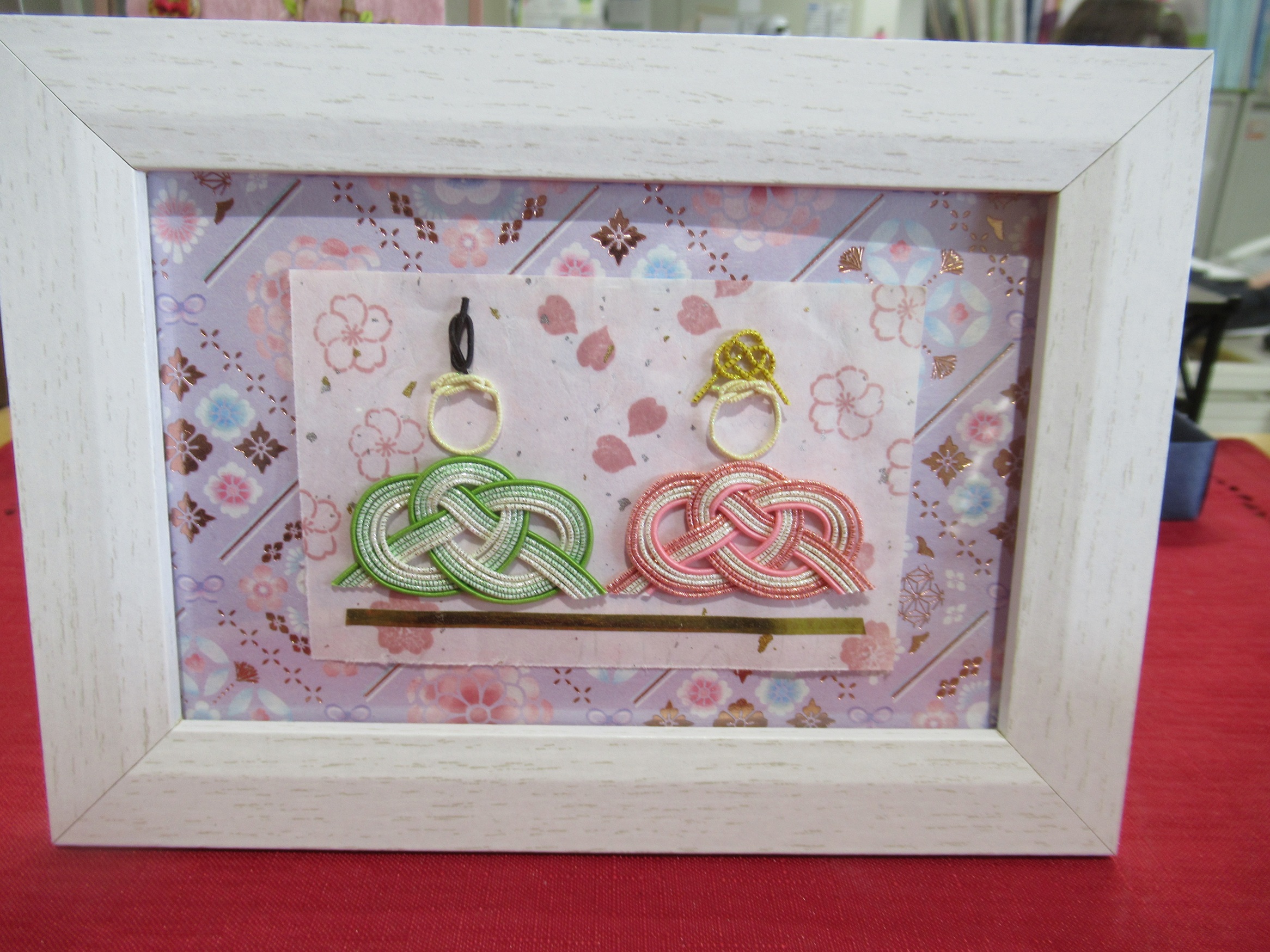 水引で作ったお雛様