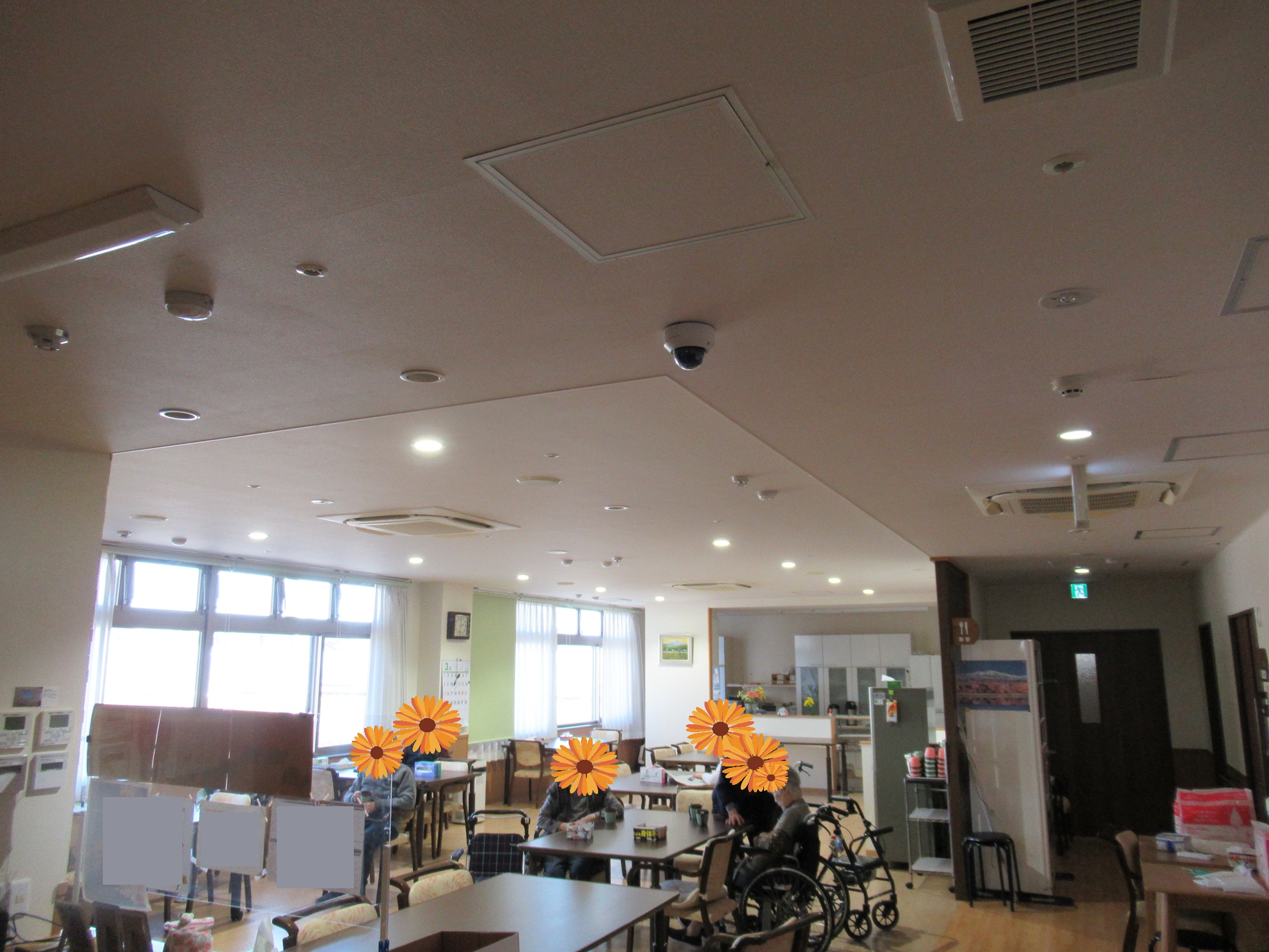 食堂にてレクレーション