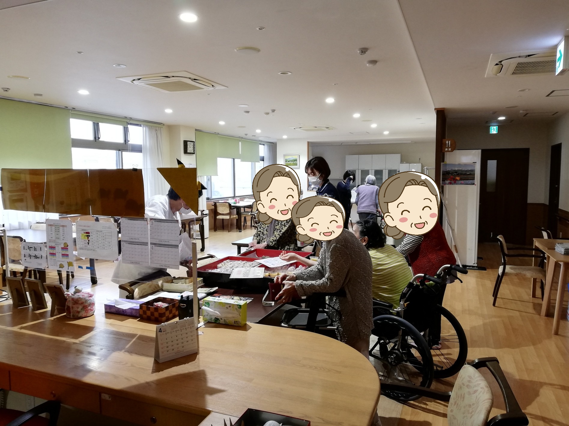 食堂にてお店開き